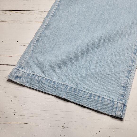 Madewell Curvy Harlow Wide Leg Airy Trouser Jeans Light Noll Wash Baggy 27 - Picture 8 of 12